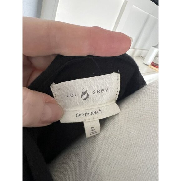 Lou & Grey Signature Soft Hoodie Dress Dark Charcoal Gray Athleisure Sz Small - Picture 8 of 8